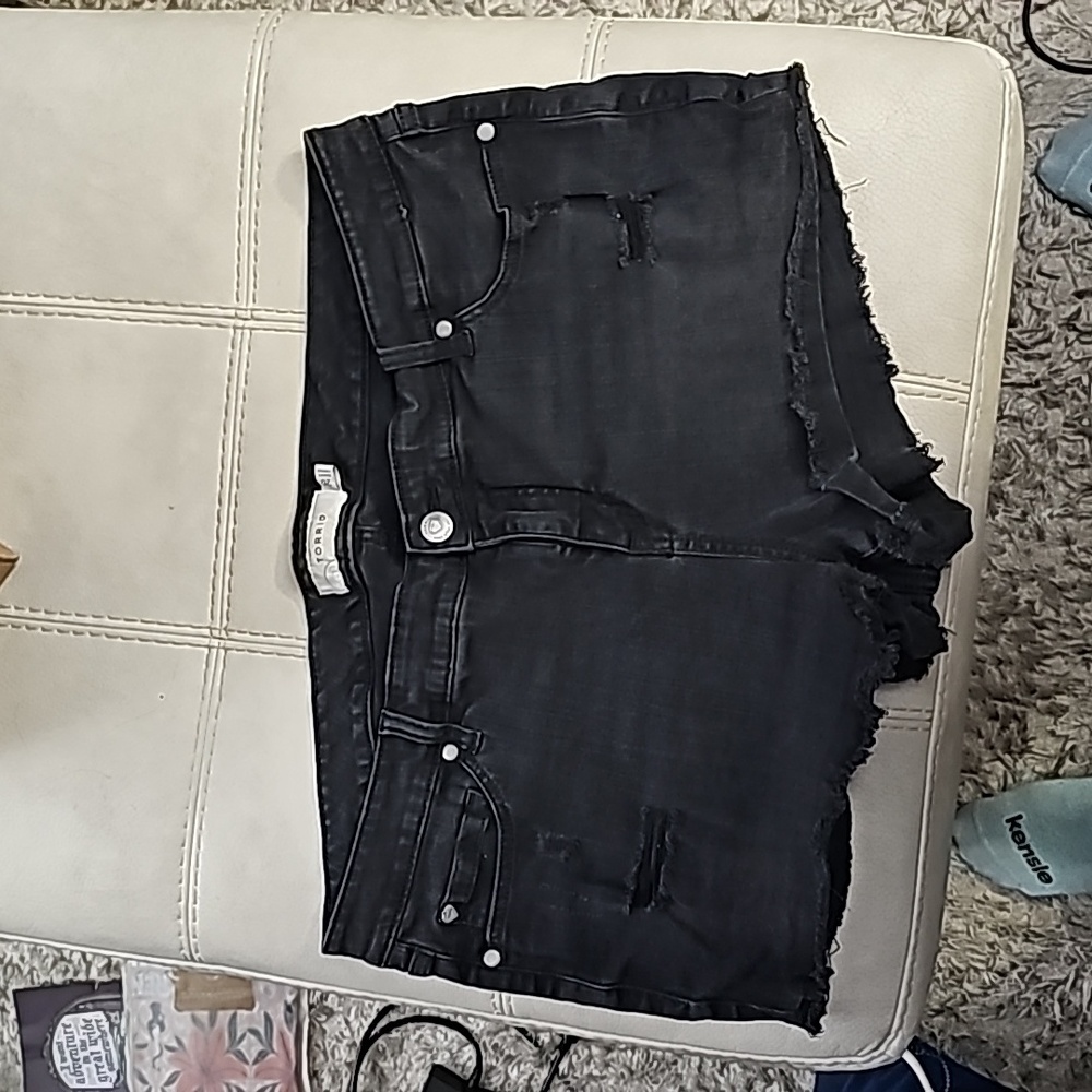 Torrid size 20 black denim shorts with 3 inch inseam
